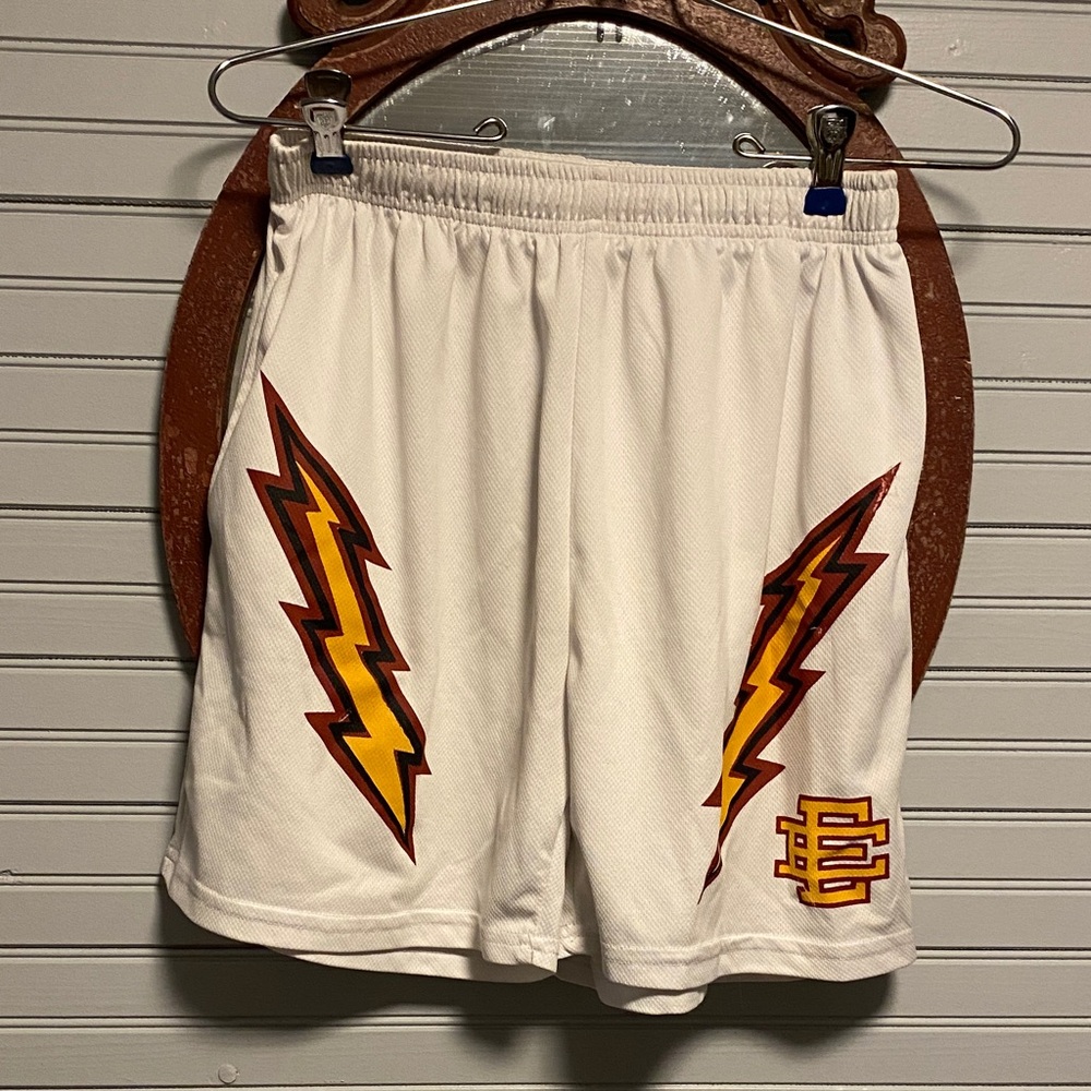 White Lightning Bolt Men Eric Emanuel Shorts